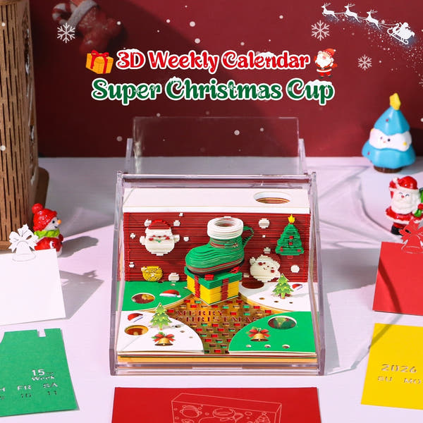 3D Calendar 2026 - Christmas Cup