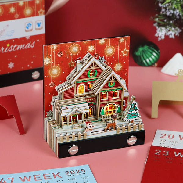 3D Calendar 2026 - Christmas Snow House