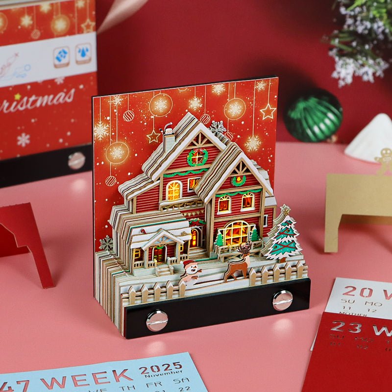 3D Calendar 2026 - Christmas Snow House