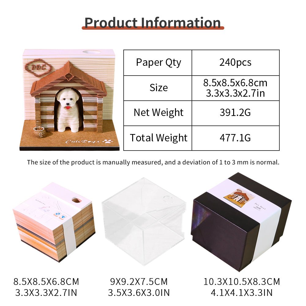 3D Calendar 2026 - Dog