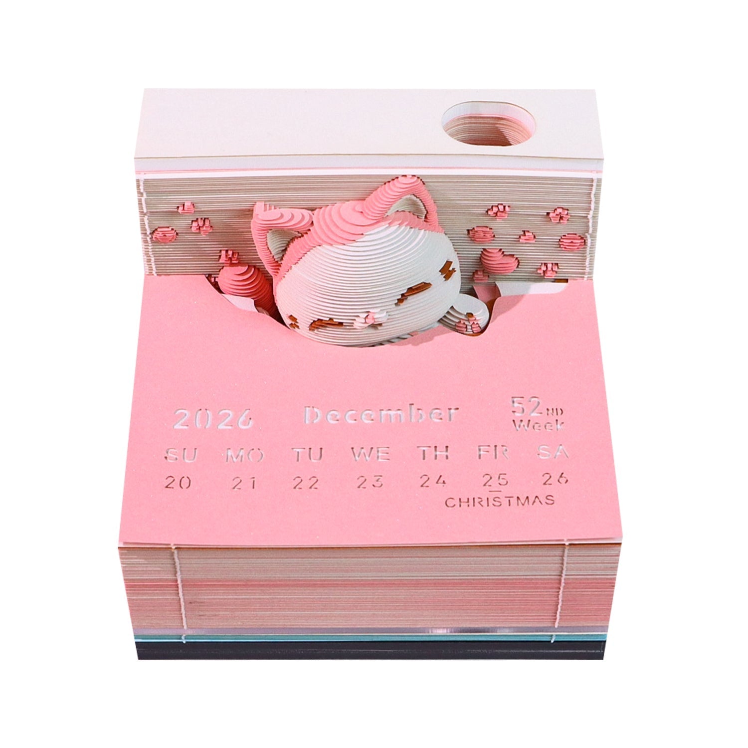 3D Calendar 2026 - Jumping cat – Unveil The Year