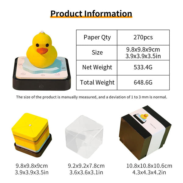 3D Calendar 2026 - Little Yellow Duck