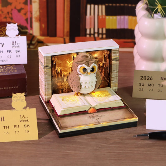3D Calendar 2026 - Magic Owl