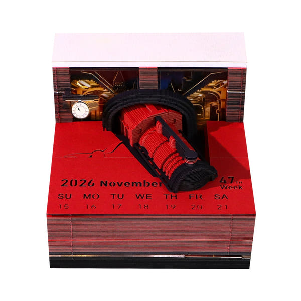 3D Calendar 2026 - Magic Platform Train