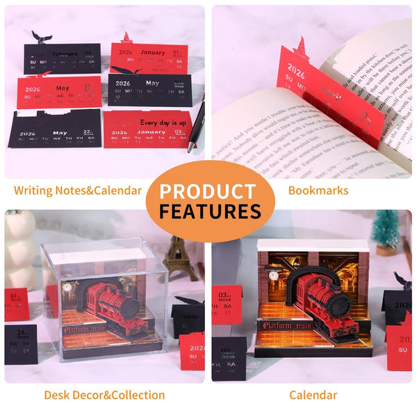 3D Calendar 2026 - Magic Platform Train