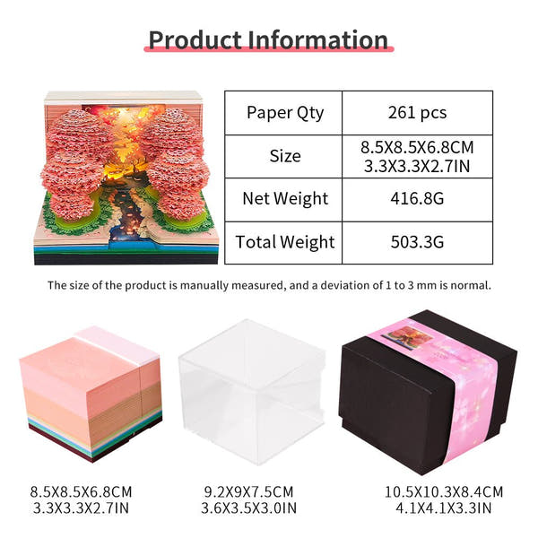 3D Calendar 2026 - Peach Blossom Forest