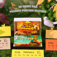 3D Calendar 2026 - Phoenix Perched Wutong