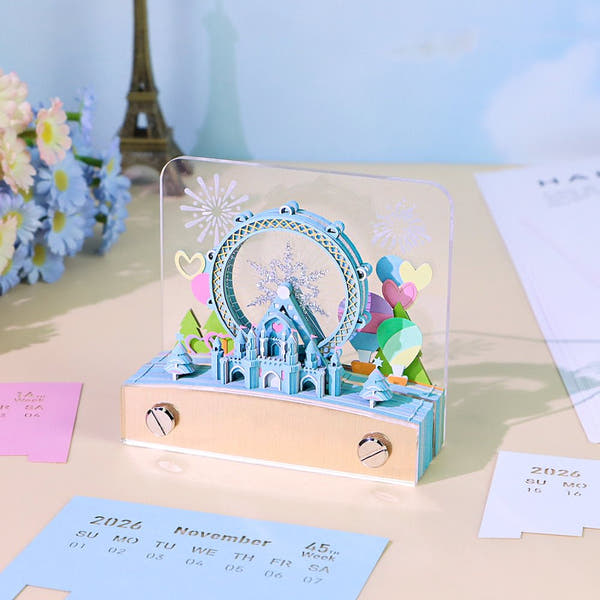 3D Calendar 2026 - Snowflake Ferris Wheel