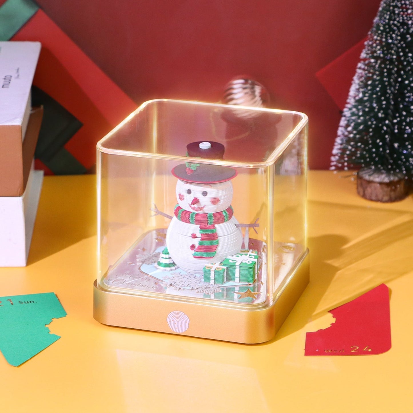 3D Calendar 2026 - Snowman