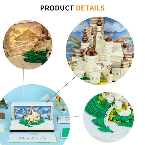 3D Calendar 2026 - City in Sky