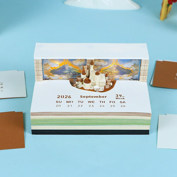 3D Calendar 2026 - City in Sky