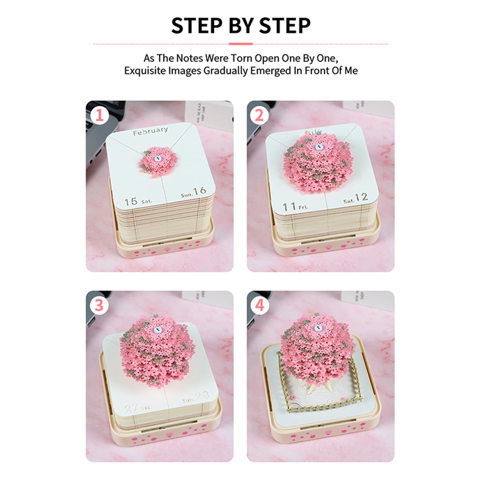 3D Calendar 2026 - Sakura Tree B – Unveil The Year