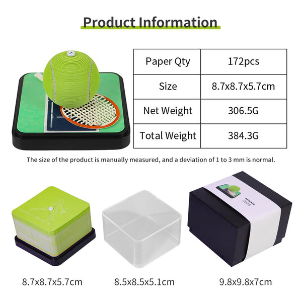 3D Calendar 2026 - Tennis