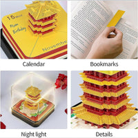 3D Calendar 2026 - Yellow Crane Tower